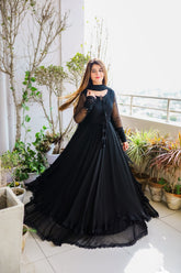 Elegant Faux Georgette Anarkali Sets