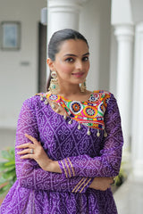 Kora Cotton Lehenga with Gota-Patti Lace & Bandhani Print Full-Stitched Top – Traditional Charm