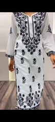 New CHIKANKARI EXCLUSIVE KURTI_PENT PAIR DESIGN(WHITE) 32