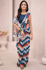 Multicolor Georgette Saree