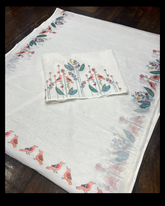 White Pure Linen Cotton Saree