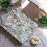 Daily Essential: olive Whispers Long Kurta - SOS SALE