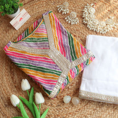 Golden Leheriya Indowestern Fusion Suit Set