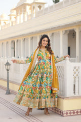 Russian Silk Anarkali Suit Set