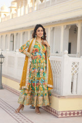 Russian Silk Anarkali Suit Set