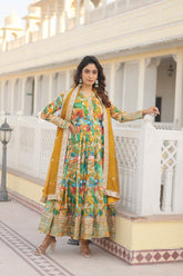 Russian Silk Anarkali Suit Set