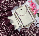 Function Wear Off-White Embroidered Kurta Set