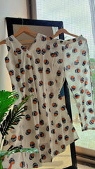 Earthy Brown Cotton Suit Set for Vacations