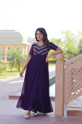 Faux Blooming Embroidered Kurta Set