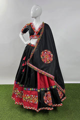 Traditional Gamthi Work Fully Stitched Chaniya Choli