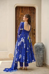 Elegant Faux Georgette Anarkali Suit