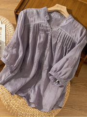 Elegant Cotton Embroidered Shirt – Comfort with Style