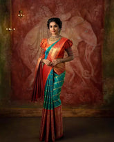 Zari Weaving Soft Lichi Silk Kanjivaram Jacquard Saree