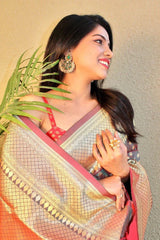 Women's Soft Silk Banarasi Saree for Party Wear