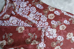 Maryam Brick Red Long Modal Kurta