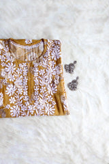 Maryam Mustard Long Modal Kurta