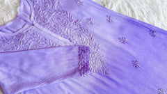 Alysha Lavender Ombre Long Rayon Kurta