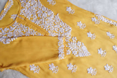 Naila Yellow Long Modal Kurta