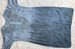 Alysha Grey Ombre Long Rayon Kurta