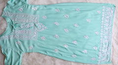 Alina Mint Green Long Rayon Kurta