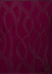Magenta Semi Crepe Saree with Swarovski Embroidery – Elegant & Glamorous Ethnic Wear