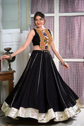 Traditional Black Chaniya Choli For Navratri Garba