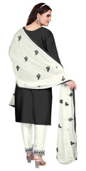 Exclusive Chikankari Kurti_Pant Set With Dupatta (Black )04