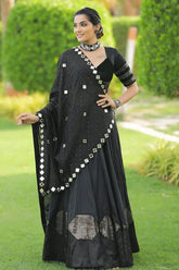 Fully Stitched Black Chaniya Choli For Navratri