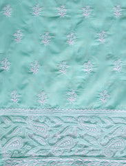 Sea Green Cotton Cutwork Unstitched Kurta piece