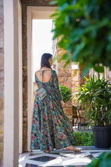 Maslin Digital Print Kurta Set with Georgette Dupatta