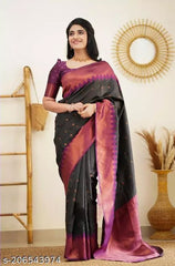 Woven Bollywood Pure Litchi Silk Saree