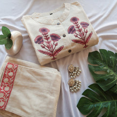 Coral Glow Ethnic Suit Ensemble