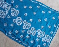 Saira Turquoise Blue Long Modal Kurta