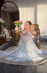 legant Faux Blooming Party Wear Suit Set with Heavy Sequins & Zari Work