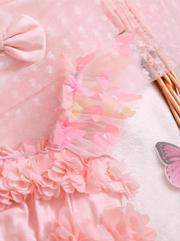 Butterfly Frill Baby Girls Romper Dress – Soft Cotton Lined Outfit