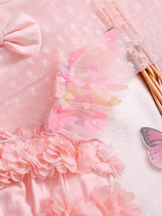 Butterfly Frill Baby Girls Romper Dress – Soft Cotton Lined Outfit