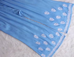 Amaira Ice Blue Rayon Kurta Pant set