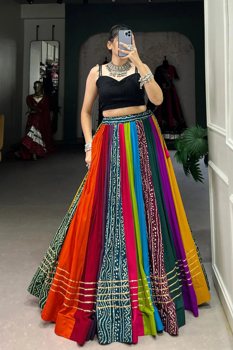 Fully Stitched Multi Color Chaniya Choli For Navratri