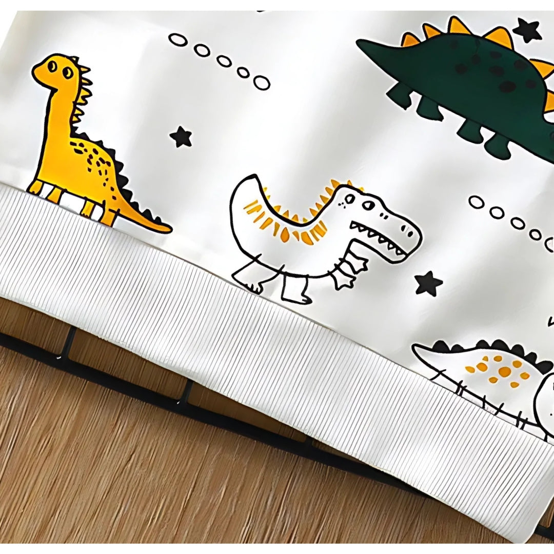 Little Jurassic Joy Boys and Girls Cotton Blend T-Shirt – Fun Dinosaur Print Casual Wear