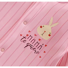 Pink Bunny Baby Girls Fleece Co-ord Set – Cozy Cotton Blend Winter Outfit for Toddlers