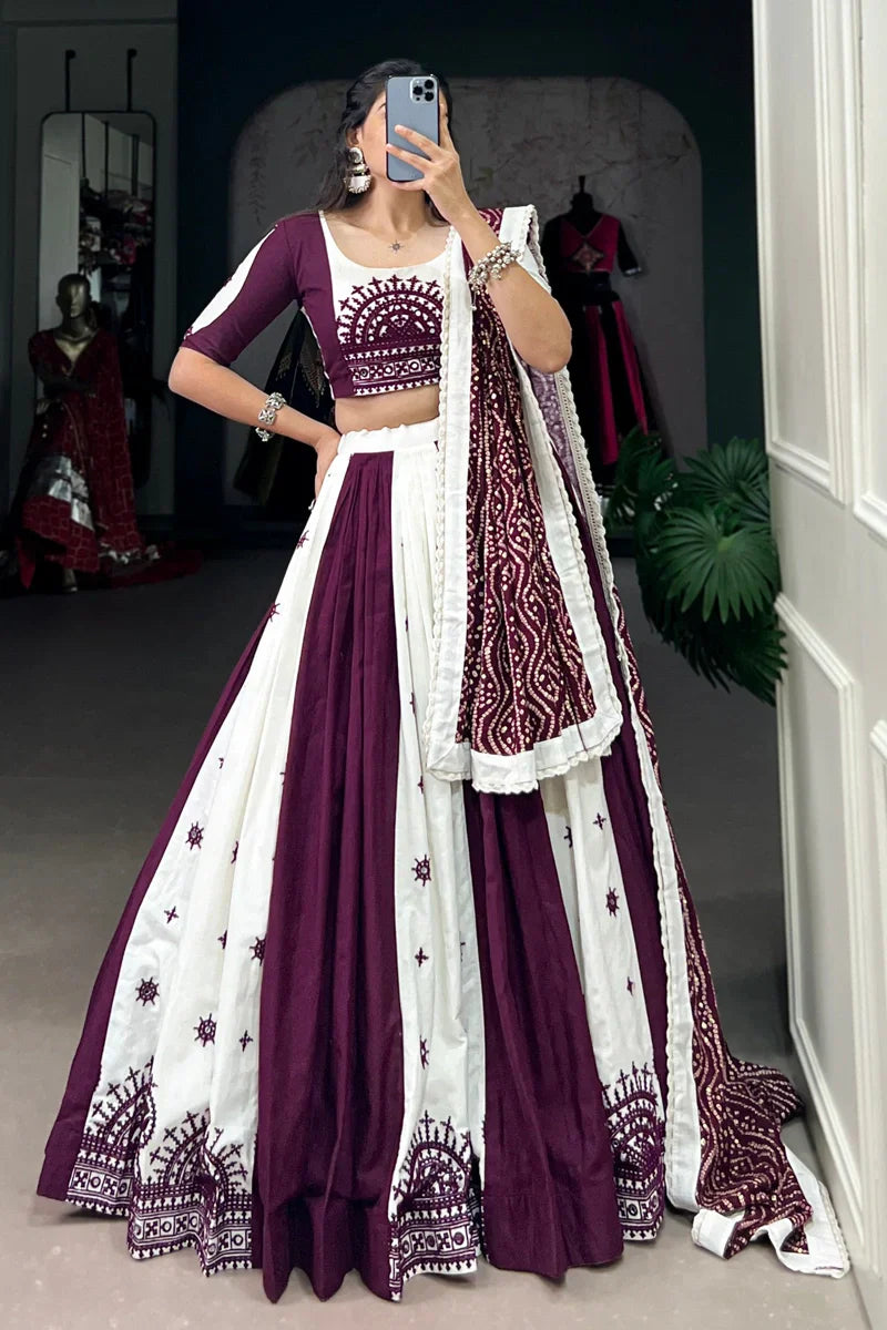 Fully Stitched Pure Cotton Chaniya Choli For Navratri Festival