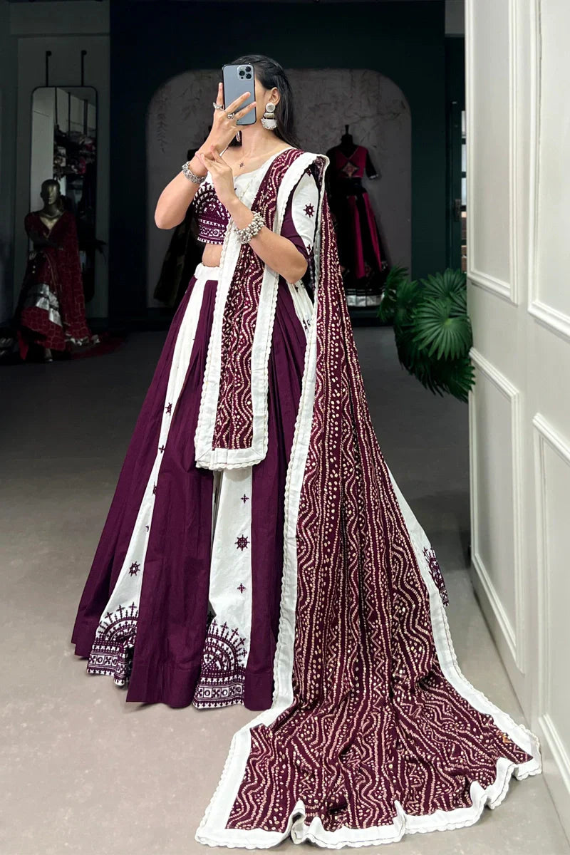 Fully Stitched Pure Cotton Chaniya Choli For Navratri Festival