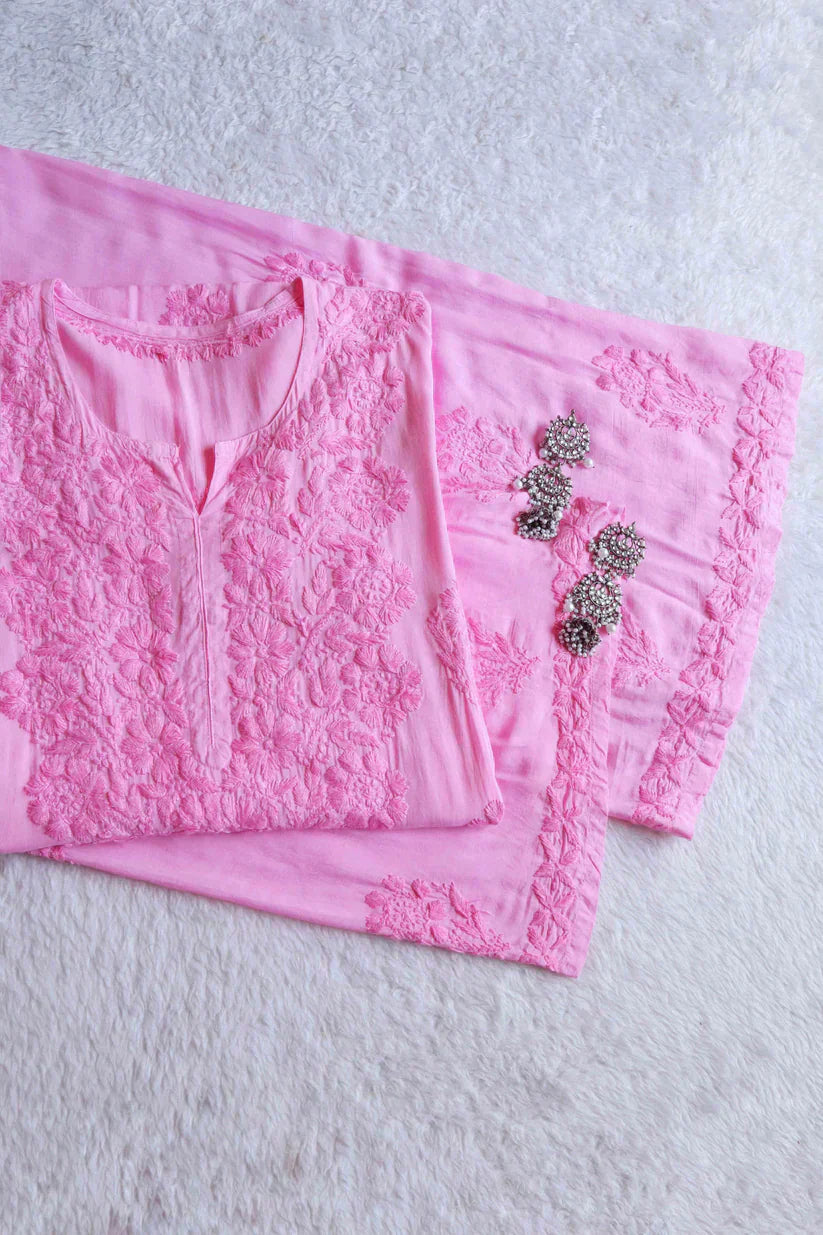Nayan Baby Pink 2 piece Modal set