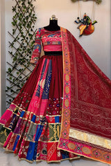 Multicolor Real Mirror Work Chaniya Choli For Dandiya Night