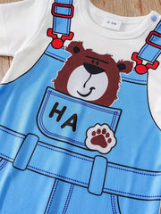Pocket Bear Little Baby Boys and Girls Romper – Soft Cotton Unisex One-Piece