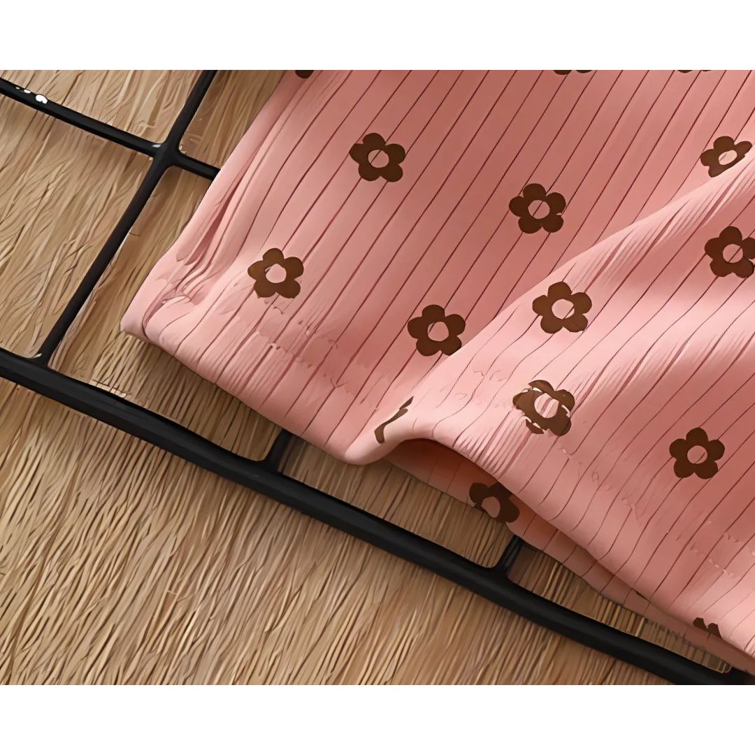Little Lady Girls Peach Blossom Cotton Blend Top – Cute and Comfortable Summer Wear