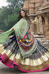 Traditional Navratri Special Chaniya Choli With Heavy Mirror Work