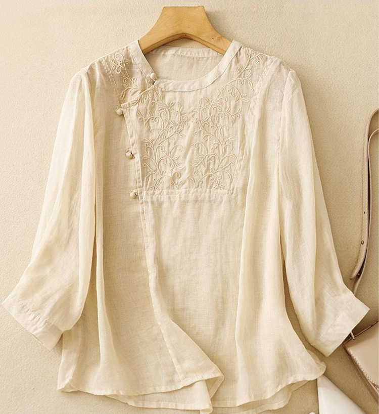 Pure Cotton Embroidered Top