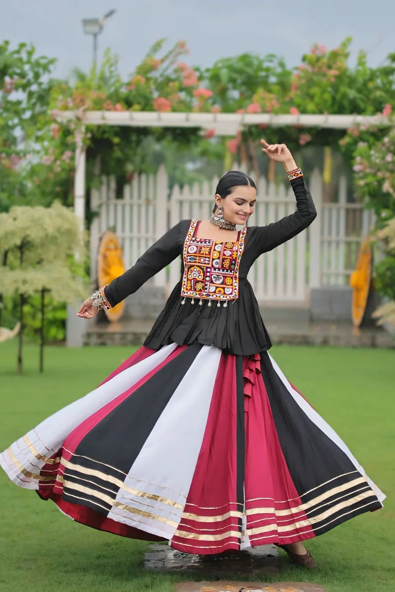 Kediya Style Fully Stitched Multi Color Chaniya Choli