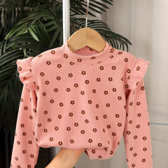 Little Lady Girls Peach Blossom Cotton Blend Top – Cute and Comfortable Summer Wear
